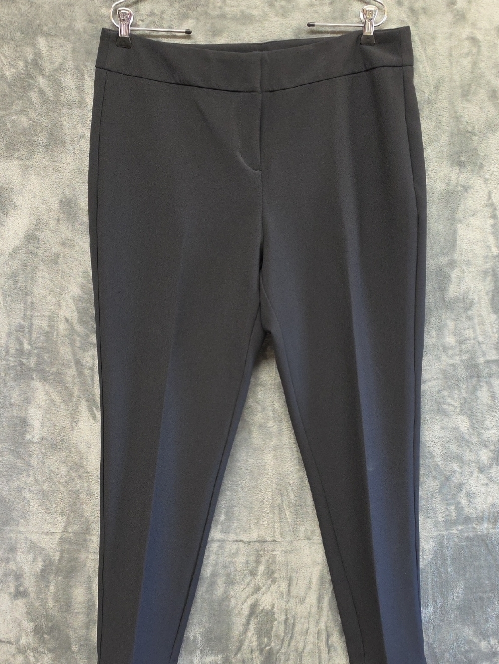 Worthington Women's Gray Slim Straight Dress Pants No Iron Size 14W